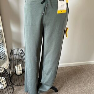 Wide Leg Straight Pants in Sage Green - Comfortable Everyday Pant